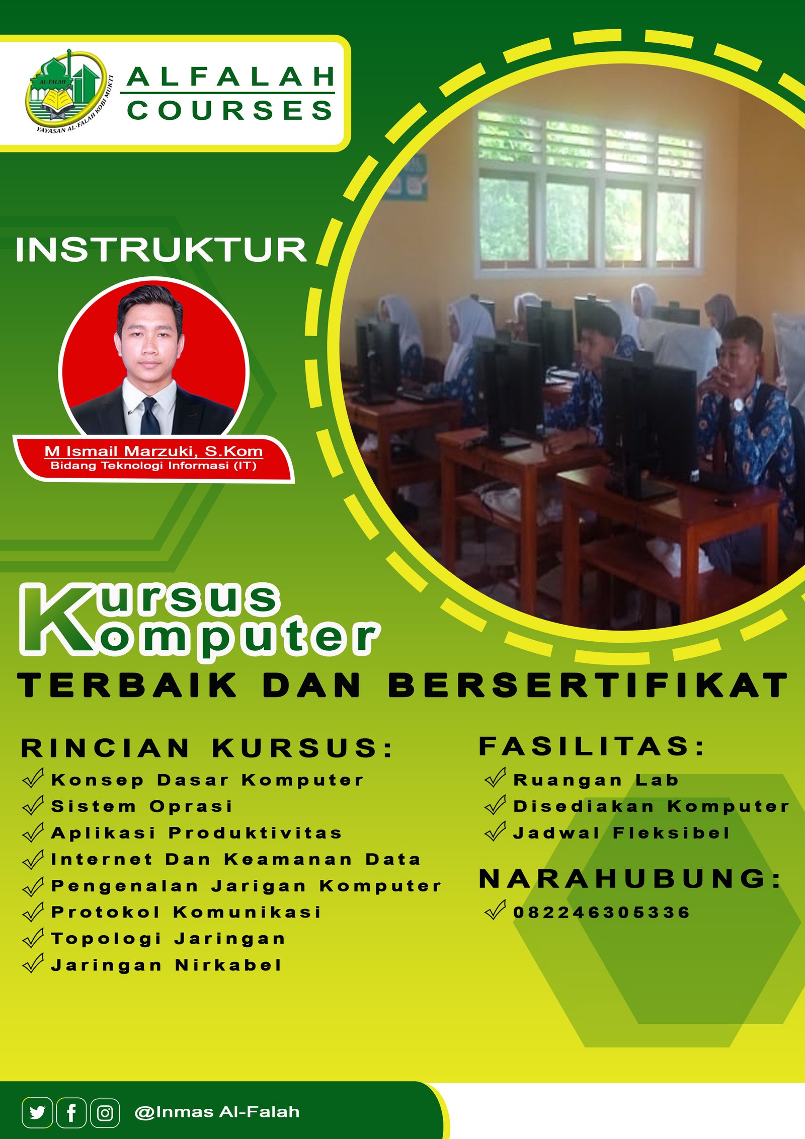 Yayasan Al-Falah Kobimukti Luncurkan Program Les Komputer, Optimalkan Bantuan KSKK Kemenag